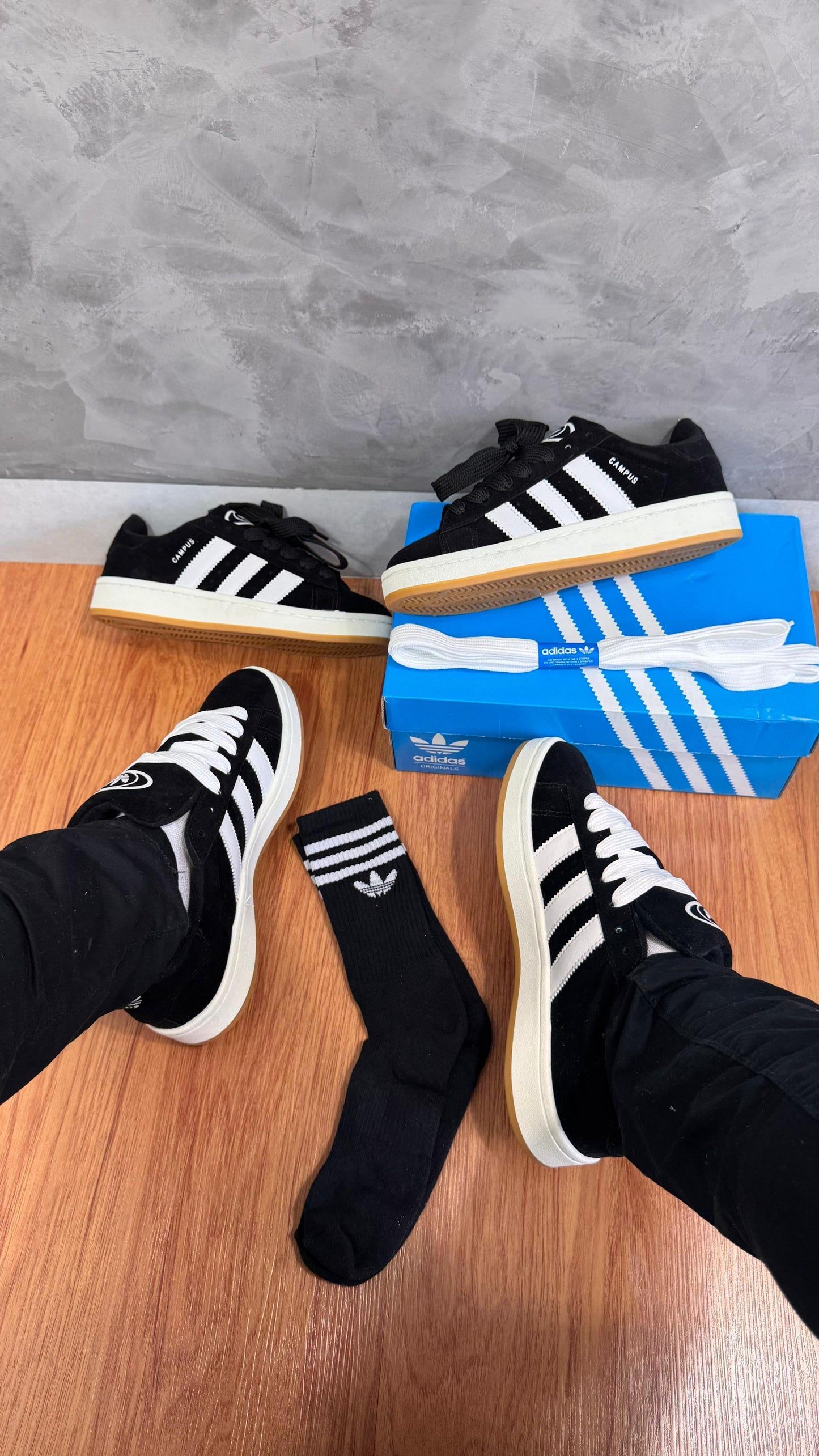 ADIDAS CAMPUS 00s PRETO/BRANCO